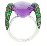 Anello Artigianale Donna in Oro Ametista 18.0 Ct 10134559-15